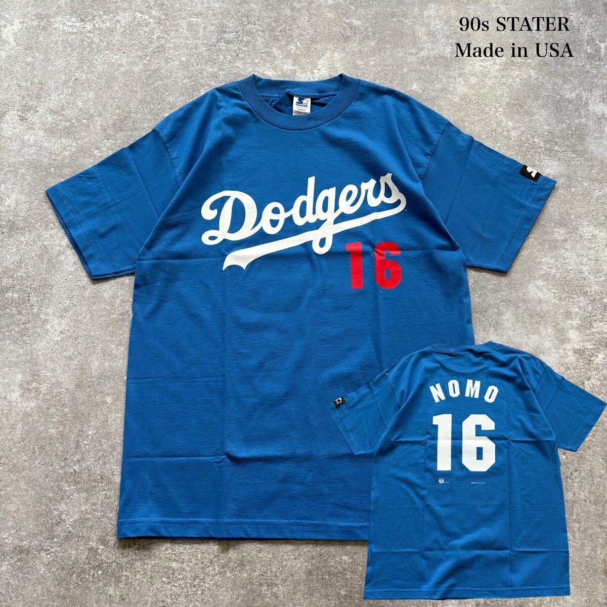 STARTER】スターター 90s ドジャース Tシャツ 半袖 tee 野茂英雄 STARTER】スターター 90s ドジャース Tシャツ 半袖 tee 野茂英雄