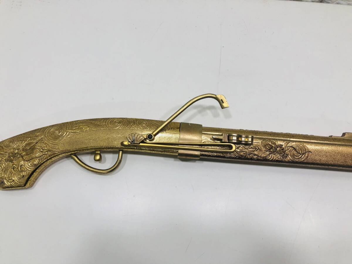N125☆1円~☆火縄銃 アンティーク メタル製 モデルガン N125☆1円~☆火縄銃 アンティーク メタル製 モデルガン