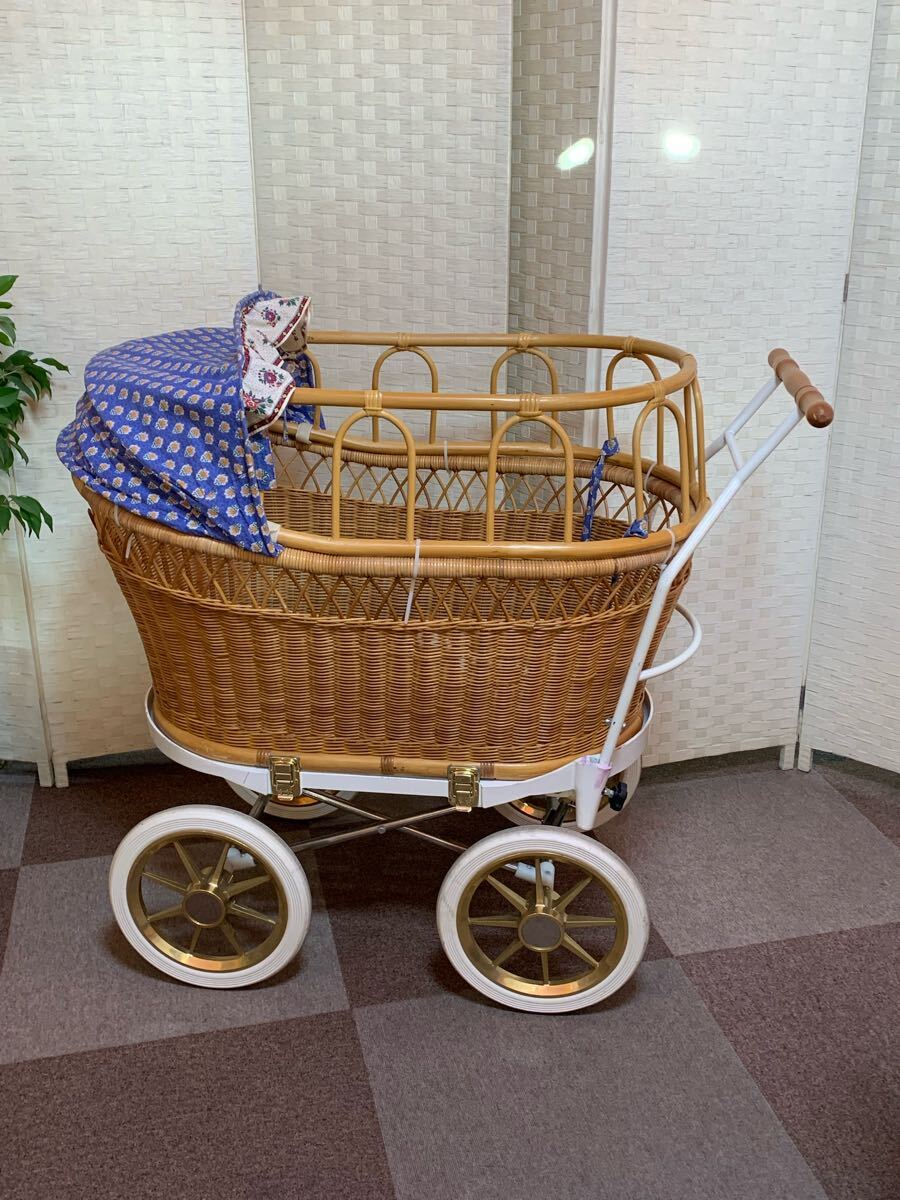 東京乳母車 プスプス ベビーカー バスケット かご 手押し車 used 東京乳母車 プスプス ベビーカー バスケット かご 手押し車 used