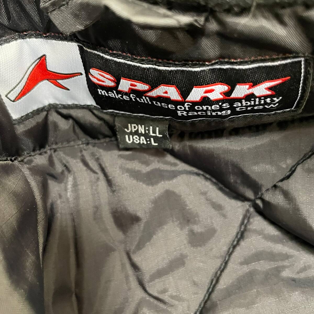 【即決】 SPARK スパーク　ナイロン ウインタージャケット 黒系 ブラック系 LLサイズ 17118-100