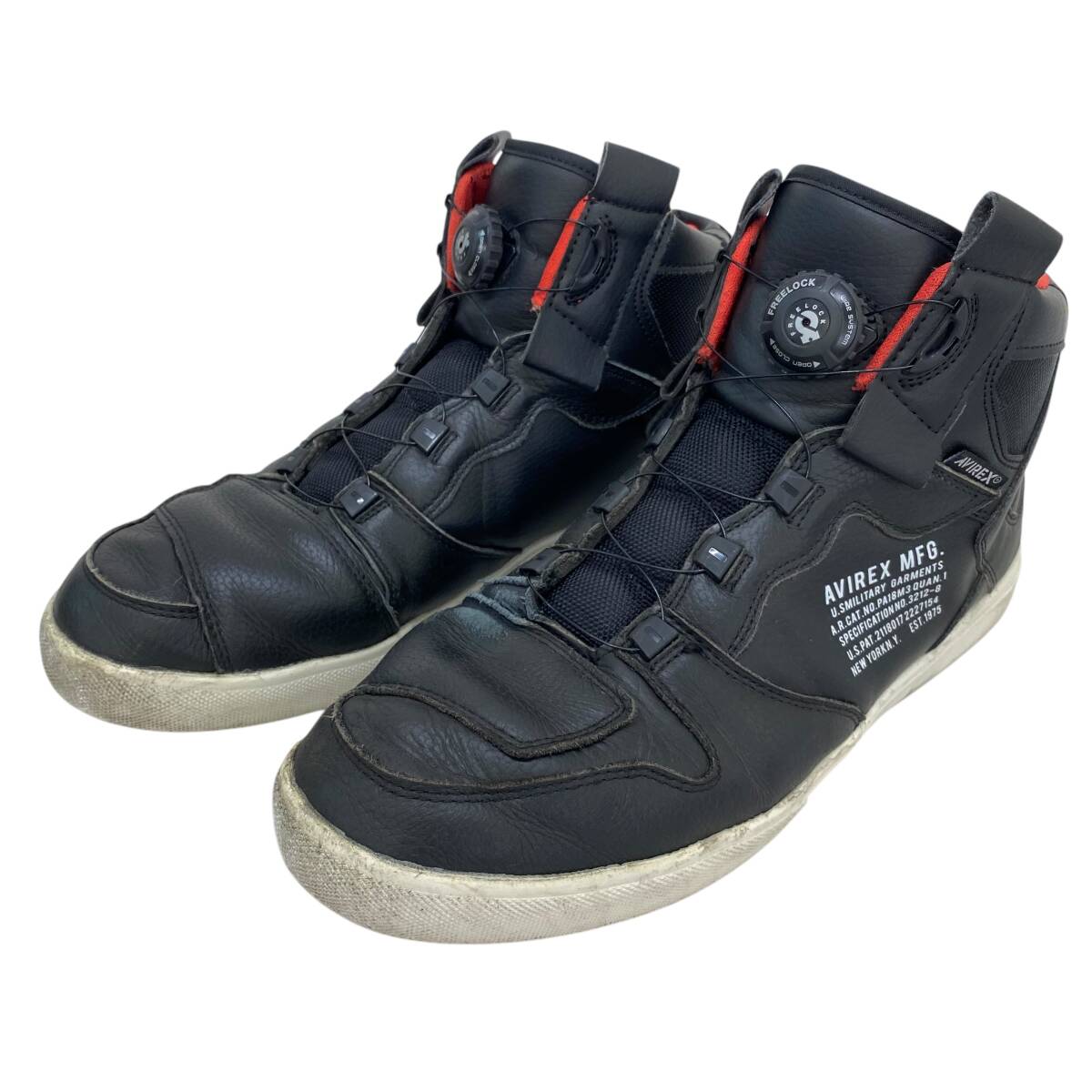 【即決】 AVIREX アヴィレックス AV2278 DICTATOR ライディングシューズ 29.0cm ブラック系 黒系 17960-80