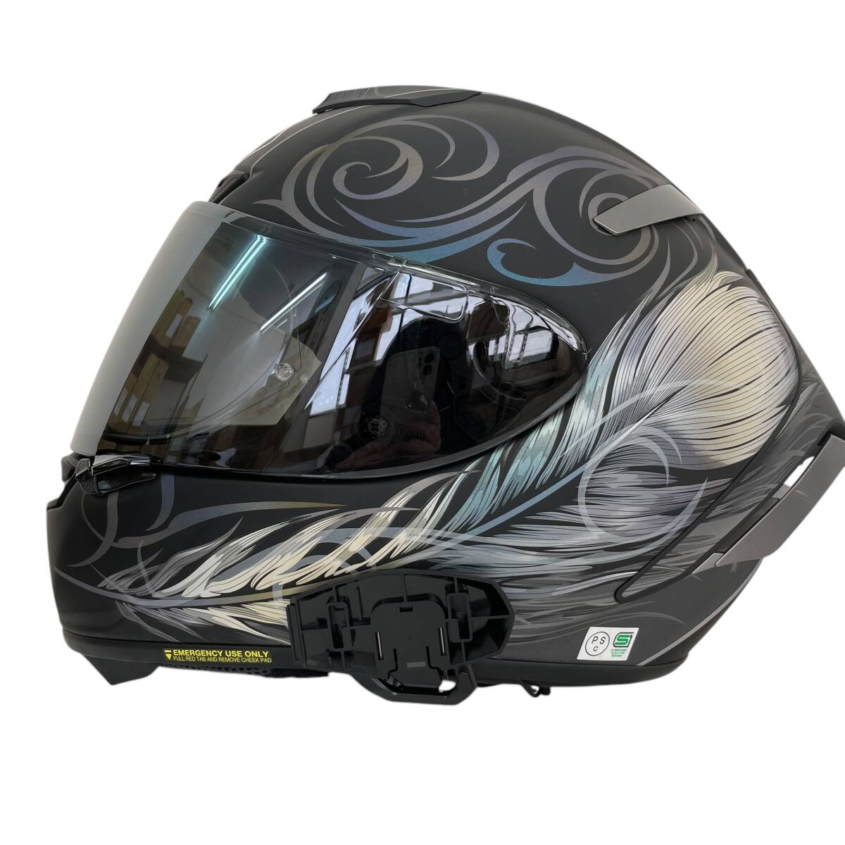 【美品】 SHOEI ショウエイ X-Fourteen KUJAKU フルフェイスヘルメット ※ミラーシールド付き L(59-60㎝)サイズ 17679-100