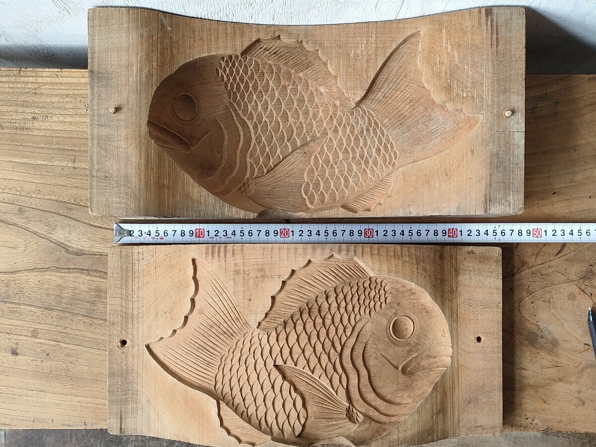 古い 菓子型 大型 鯛 1尺1寸鯛 35cm 木型 和菓子 木枠 尺鯛 型 古い 菓子型 大型 鯛 1尺1寸鯛 35cm 木型 和菓子 木枠 尺鯛 型