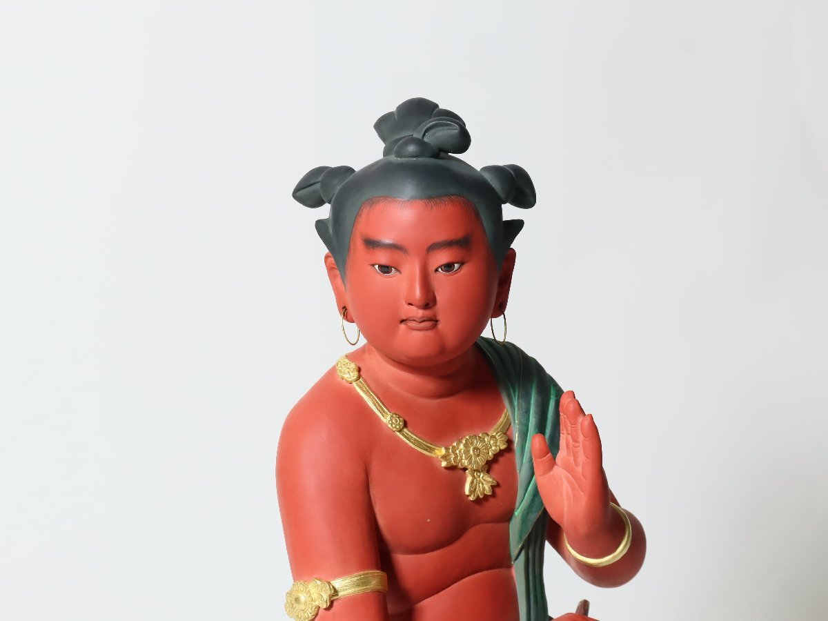 福岡県無形文化財保持者 博多人形師 名工 中村信喬 作「制多迦 福岡県無形文化財保持者 博多人形師 名工 中村信喬 作「制多迦