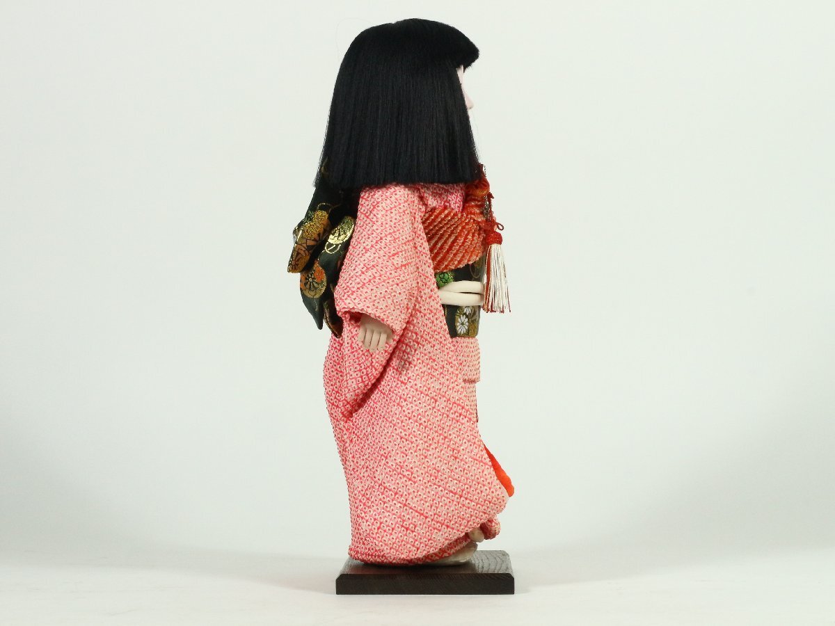 市松人形 翠新 作 ガラスケース付 赤い着物の少女 生き人形 日本 市松人形 翠新 作 ガラスケース付 赤い着物の少女 生き人形 日本