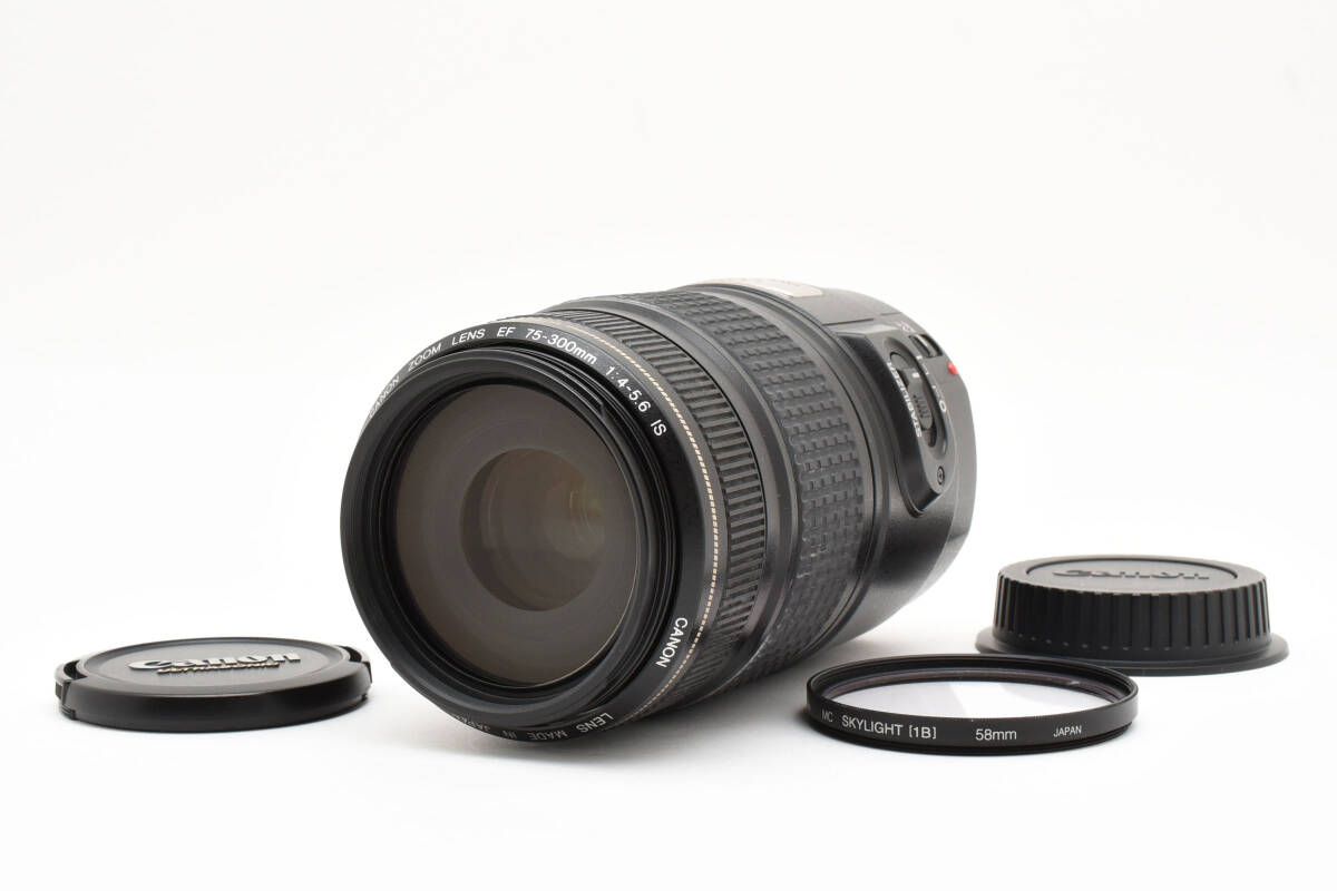 * прекрасный товар * Canon EF 75-300mm F4-5.6 IS USM Canon чистый исправно работает стабилизация изображения линзы *562