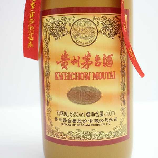 貴州茅台酒(マオタイ酒)15年 53% 500ml(重量 982g 貴州茅台酒(マオタイ酒)15年 53% 500ml(重量 982g