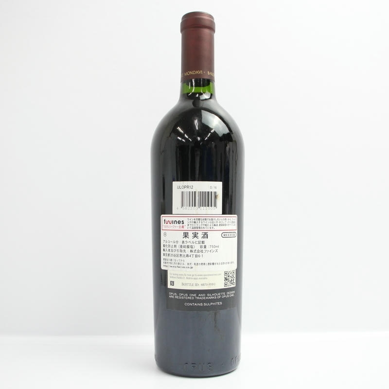 OPUS ONE(オーパスワン)2012 14.5% 750ml X25D170035 OPUS ONE(オーパスワン)2012 14.5% 750ml X25D170035