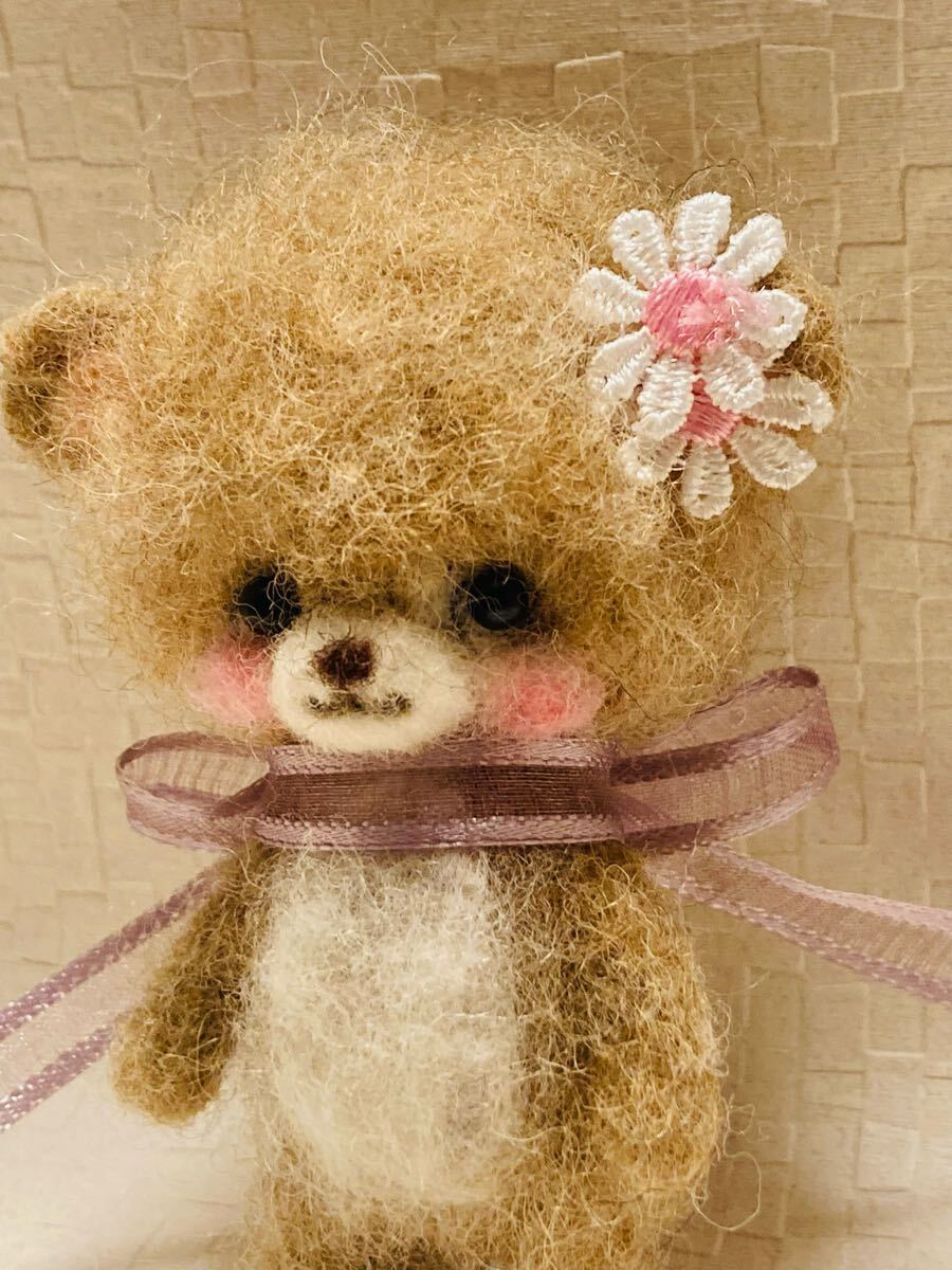 羊毛フェルトnanasakuchanテディベア 人形ふわふわくまちゃん 羊毛フェルトnanasakuchanテディベア 人形ふわふわくまちゃん
