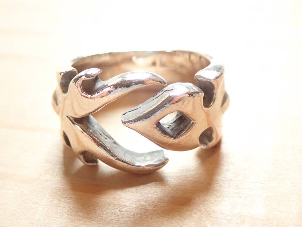 VINTAGE JEWELRY シルバー925 NYデザイナーリング 23號(hào) 17.7gトライバル インディアン