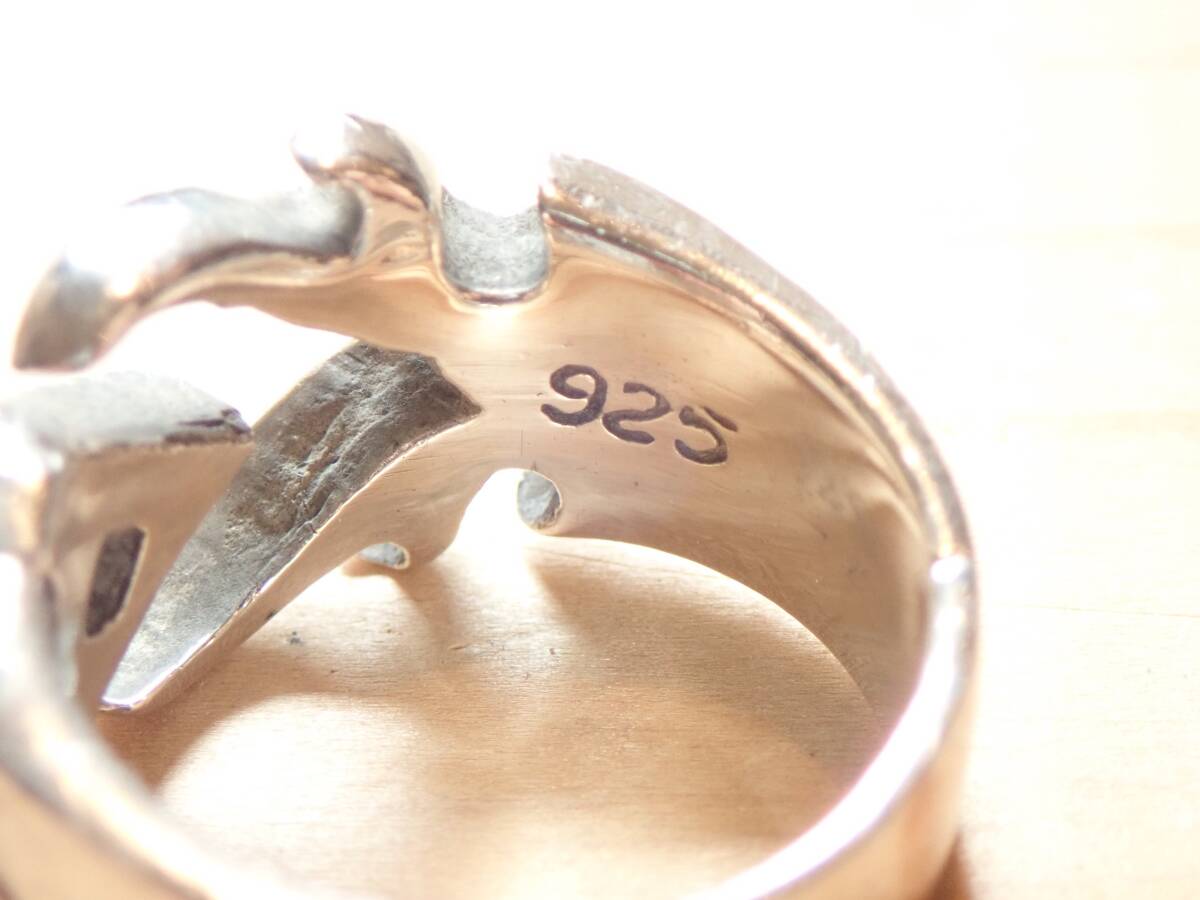 VINTAGE JEWELRY シルバー925 NYデザイナーリング 23號(hào) 17.7gトライバル インディアン