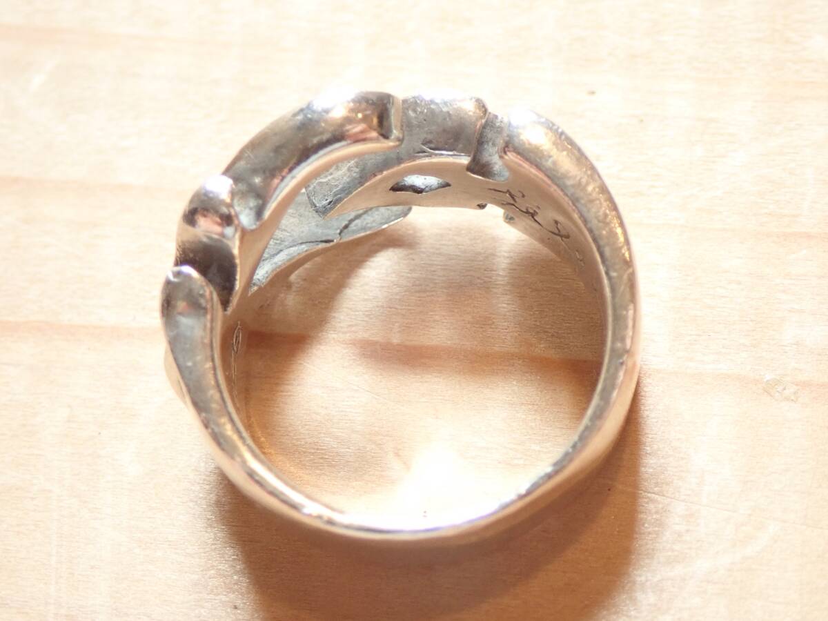 VINTAGE JEWELRY シルバー925 NYデザイナーリング 23號(hào) 17.7gトライバル インディアン