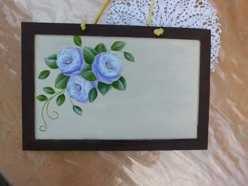 薔薇のコルクプレート