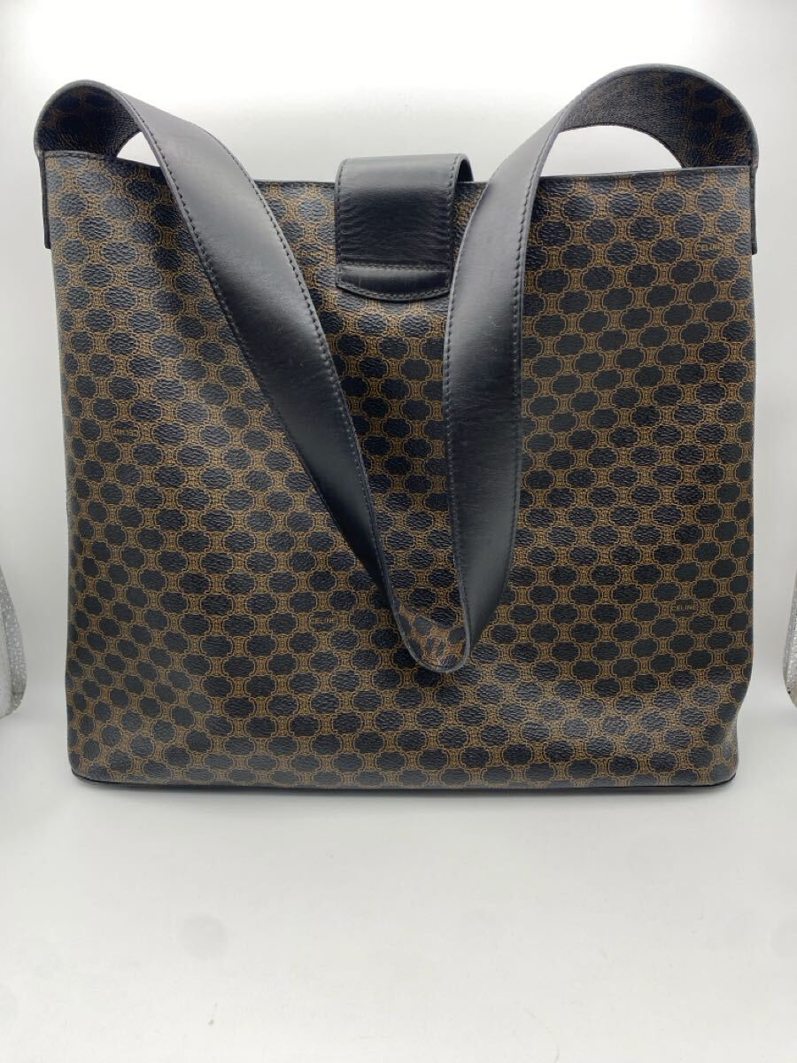 美品 CELINE セリーヌ マカダム柄 トートバッグ レザー 大容量 美品 CELINE セリーヌ マカダム柄 トートバッグ レザー 大容量