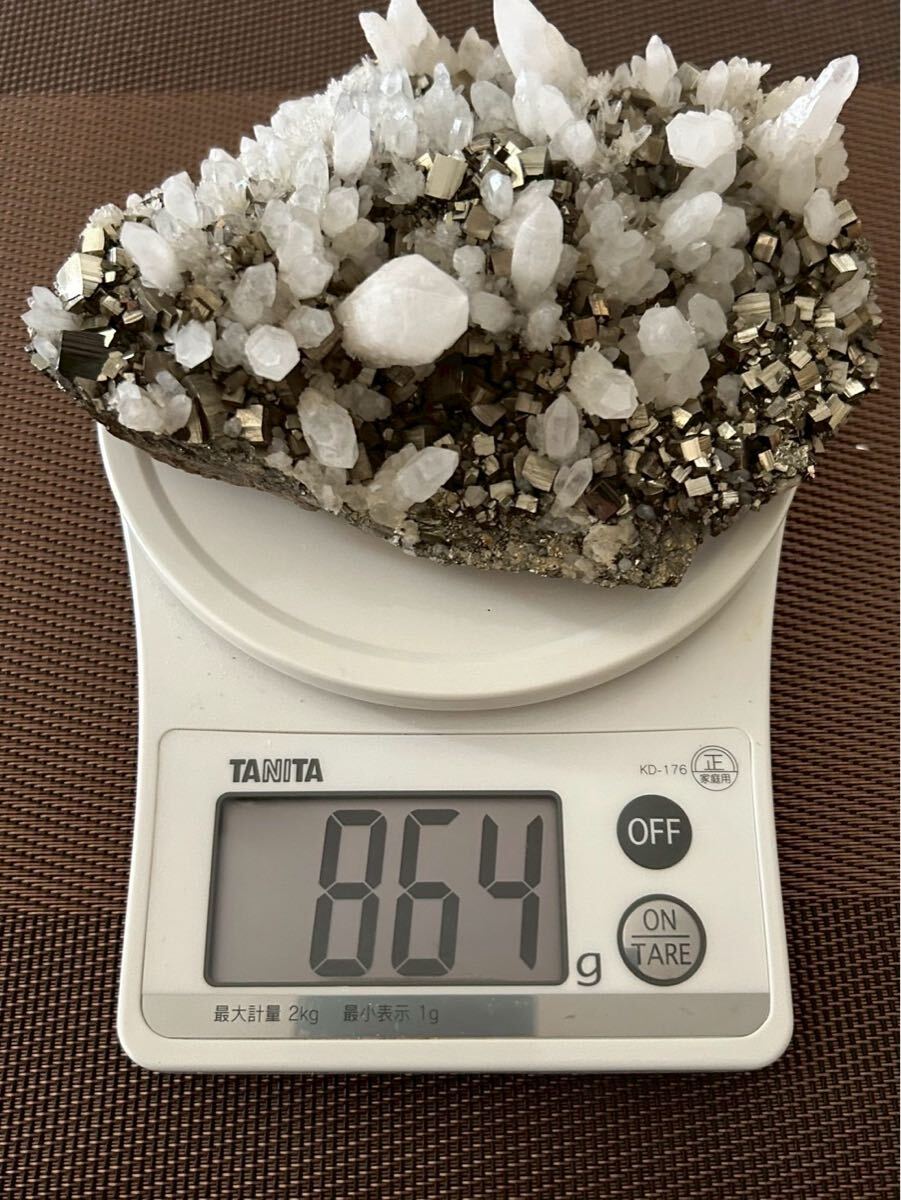 希少尾太鉱山産】水晶、パイライト(黄鉄鉱)(原石)|売買された 希少尾太鉱山産】水晶、パイライト(黄鉄鉱)(原石)|売買された