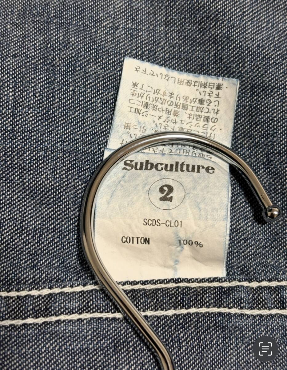 SUBCULTURE サブカルチャーデニムウエスタンシャツ 青2 極美品 SUBCULTURE サブカルチャーデニムウエスタンシャツ 青2 極美品