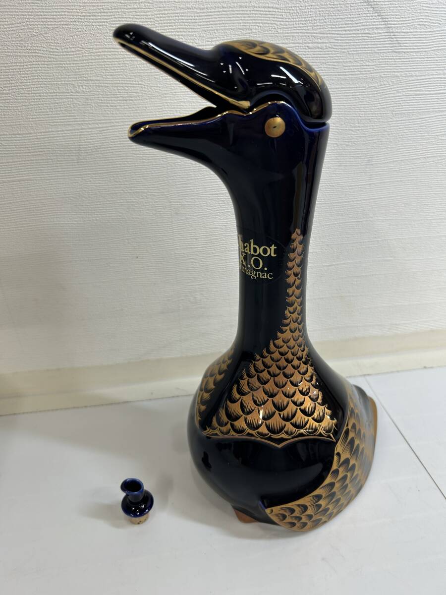 F7937S 未開栓 シャボー XO グースボトル 陶器 青 ブランデー F7937S 未開栓 シャボー XO グースボトル 陶器 青 ブランデー
