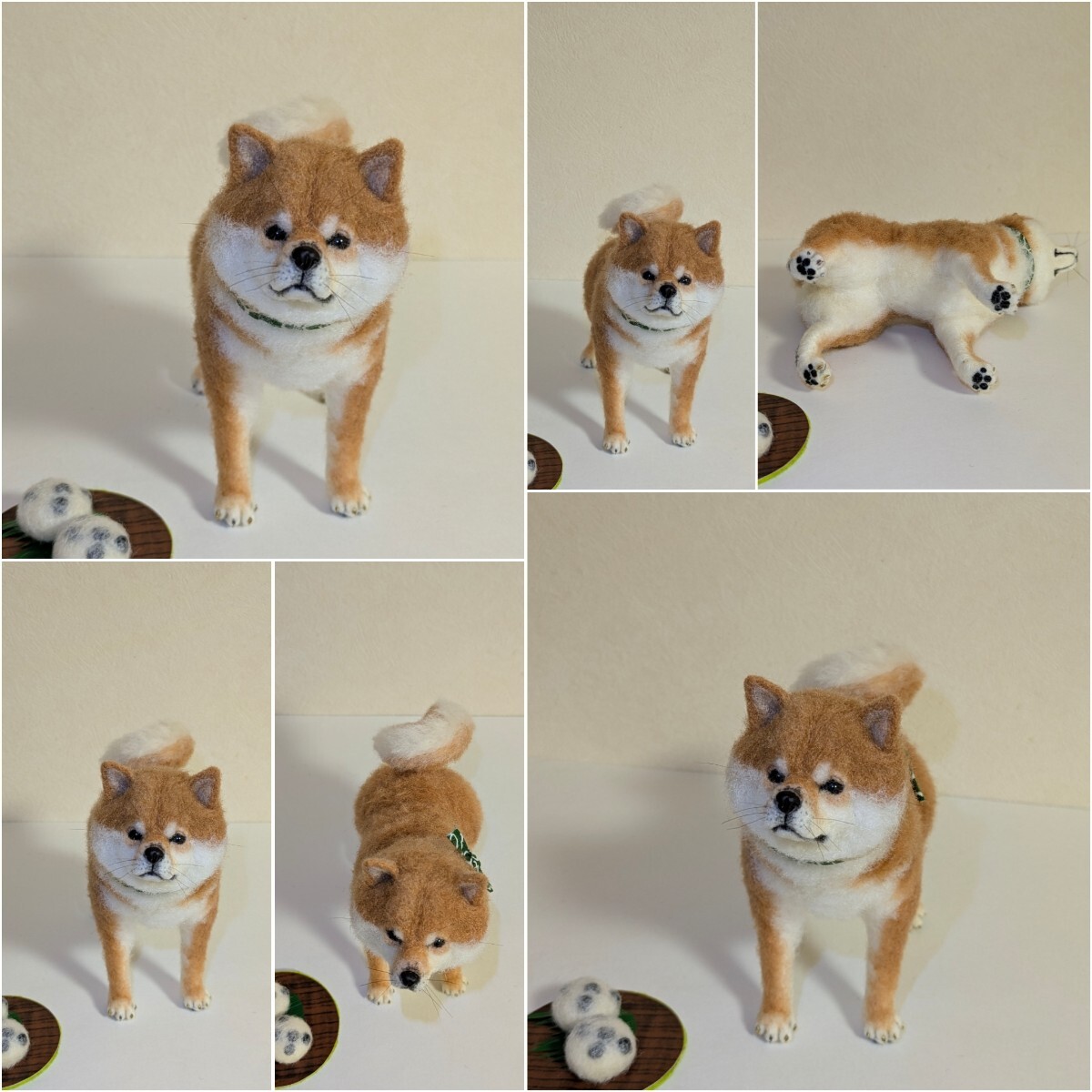 羊毛フェルト 「豆柴と豆大福」犬 豆柴 豆大福 柴犬 置物 人形 羊毛フェルト 「豆柴と豆大福」犬 豆柴 豆大福 柴犬 置物 人形