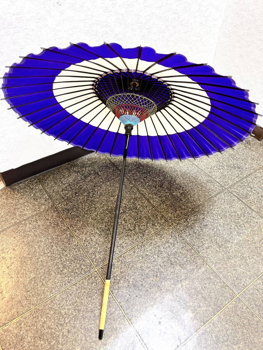 蛇の目傘 舞踊傘 和傘 2本継 日本舞踊 紫白 着物 演劇 コスプレ 蛇の目傘 舞踊傘 和傘 2本継 日本舞踊 紫白 着物 演劇 コスプレ