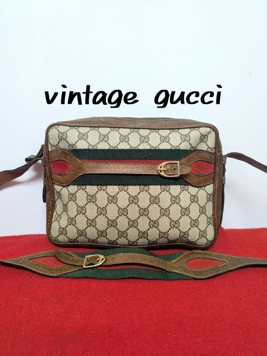 極希少 gucci シェリーライン ショルダーバッグ オールドグッチ 極希少 gucci シェリーライン ショルダーバッグ オールドグッチ