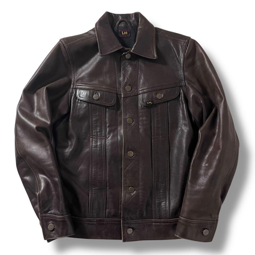 Lee リー レザージャケット 101J 本革 古着 Gジャン タイプ Lee リー レザージャケット 101J 本革 古着 Gジャン タイプ
