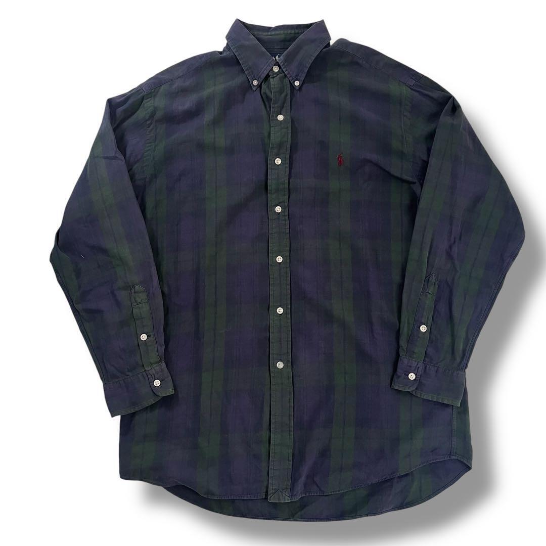 90s ralph lauren ラルフローレン ブラックウォッチ シャツ BD 90s ralph lauren ラルフローレン ブラックウォッチ シャツ BD