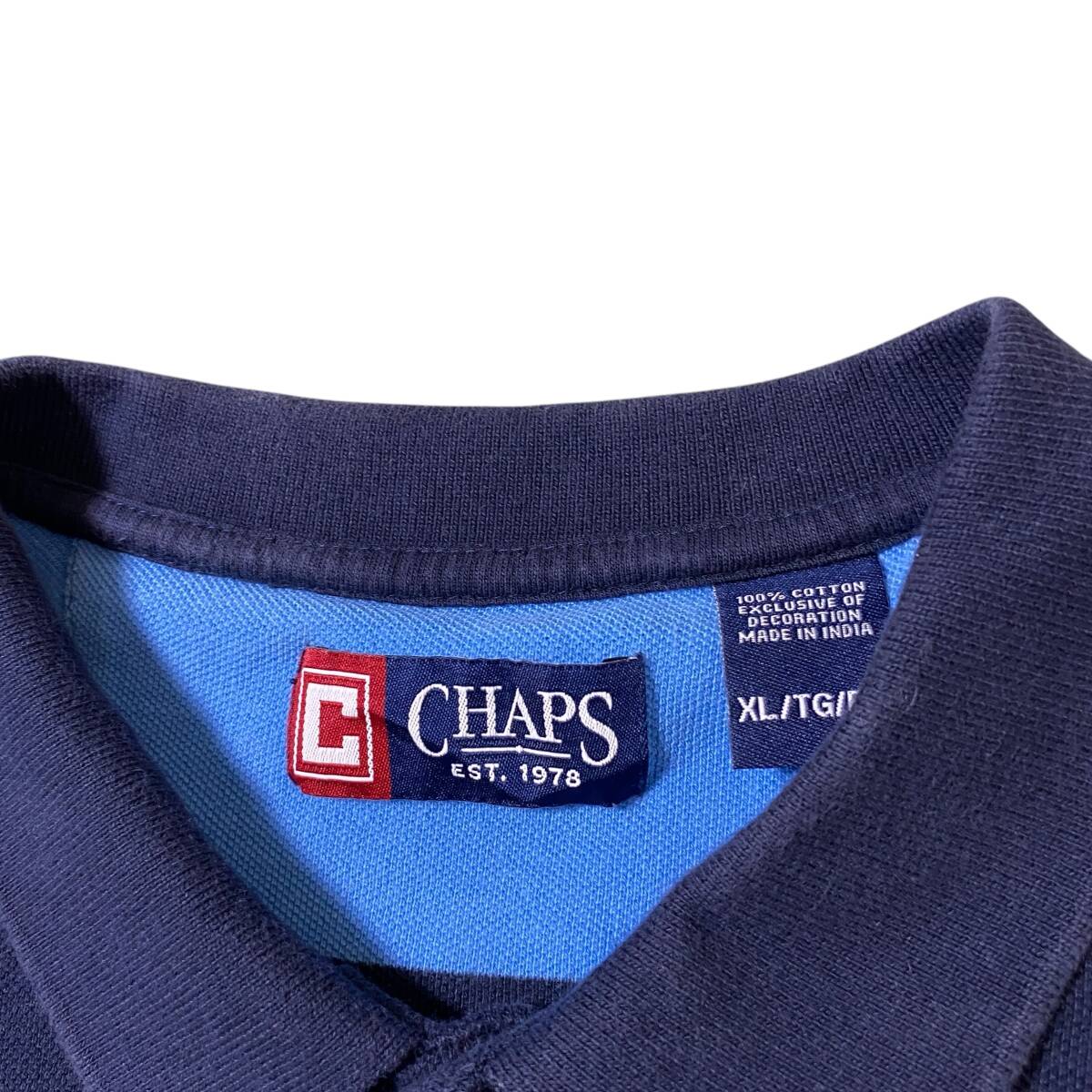 アメリカ古着 CHAPS チャップス 半袖 ポロシャツ 太ボーダー US アメリカ古着 CHAPS チャップス 半袖 ポロシャツ 太ボーダー US
