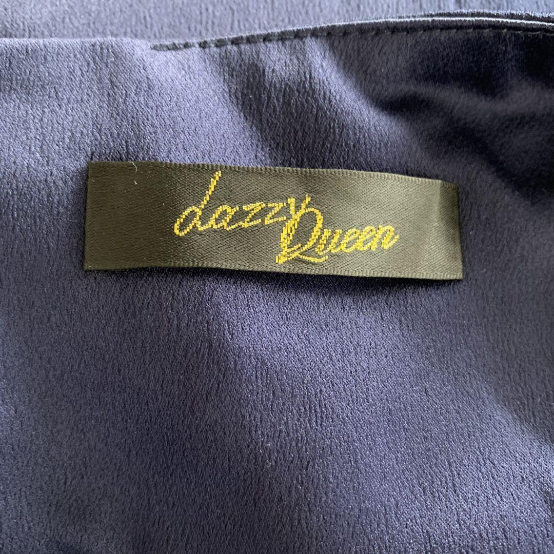 ビーズ装飾付きホワイトネイビーのドレス dazzy Queen|Yahoo ビーズ装飾付きホワイトネイビーのドレス dazzy Queen|Yahoo
