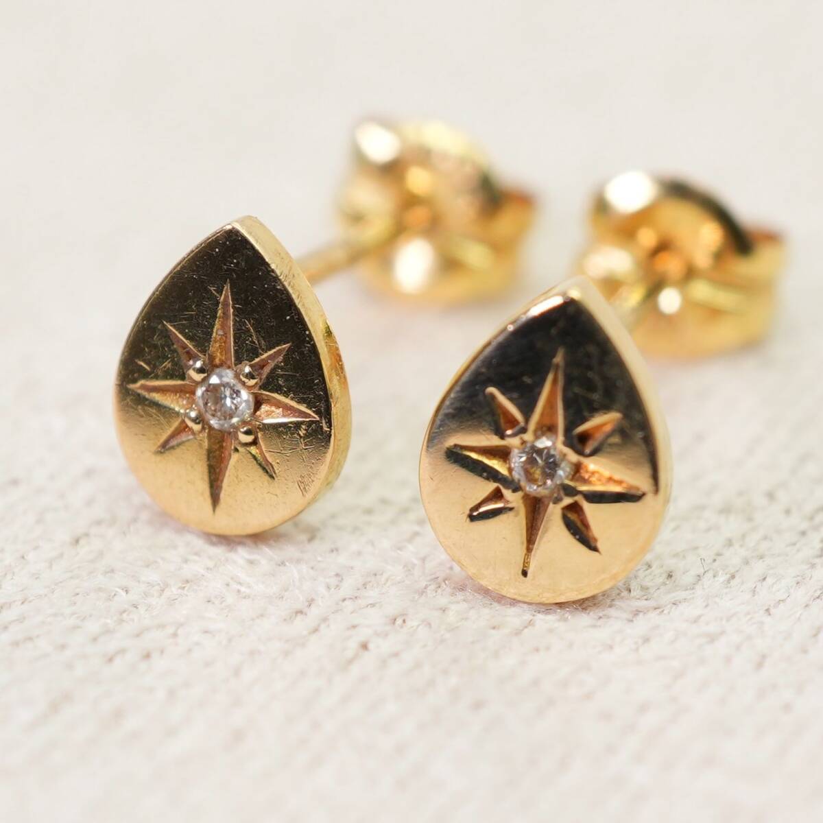 ルジアダ K18 ダイヤモンド ゴールド ドロップ ピアス/24-1766 ルジアダ K18 ダイヤモンド ゴールド ドロップ ピアス/24-1766