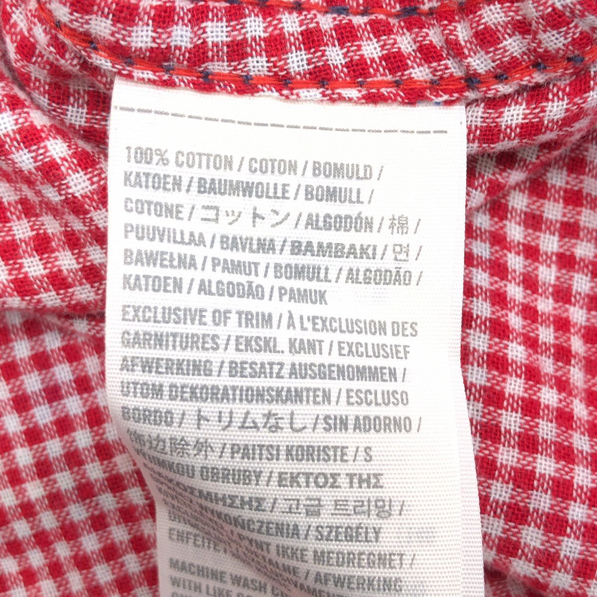 Abercrombie&Fitch アバクロンビー&フィッチ コットン100% タータンチェック ダブルシャツ M レッド系 総柄 ブラウス 長(zhǎng)袖 レディース