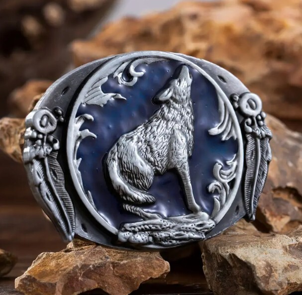 ☆送料込み ハウリングウルフ ブルーバック シルバー 新品 ☆_画像1