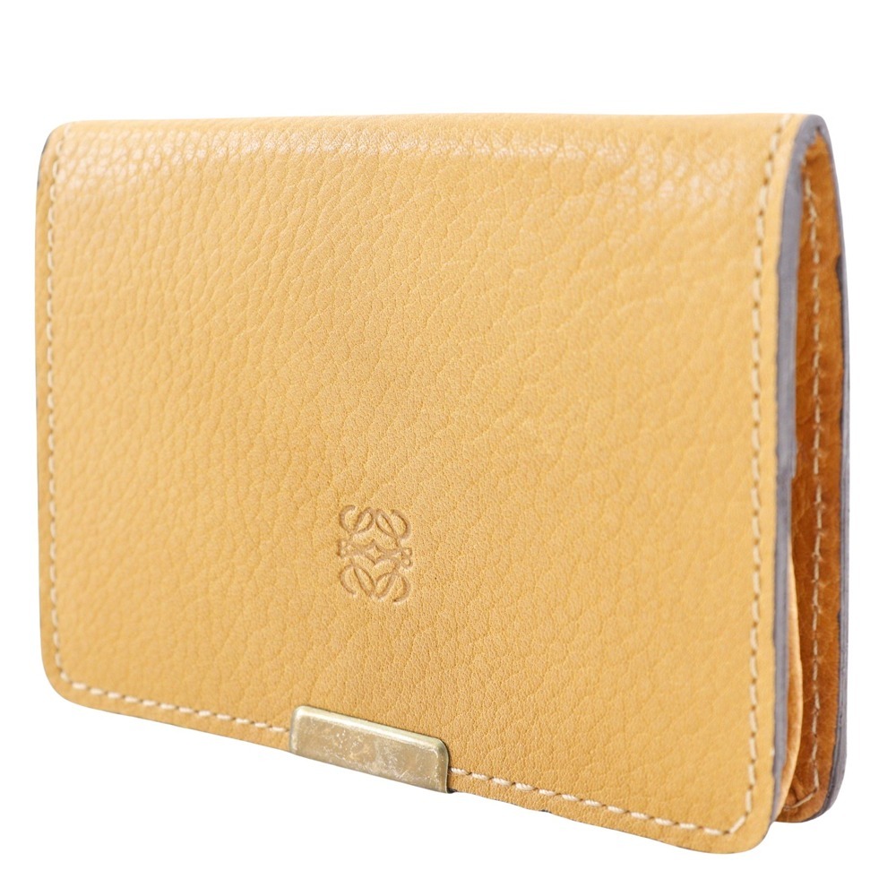 LOEWE ロエベ アナグラム コインケース レザー ベージュ ユニセックス【H121325304】中古