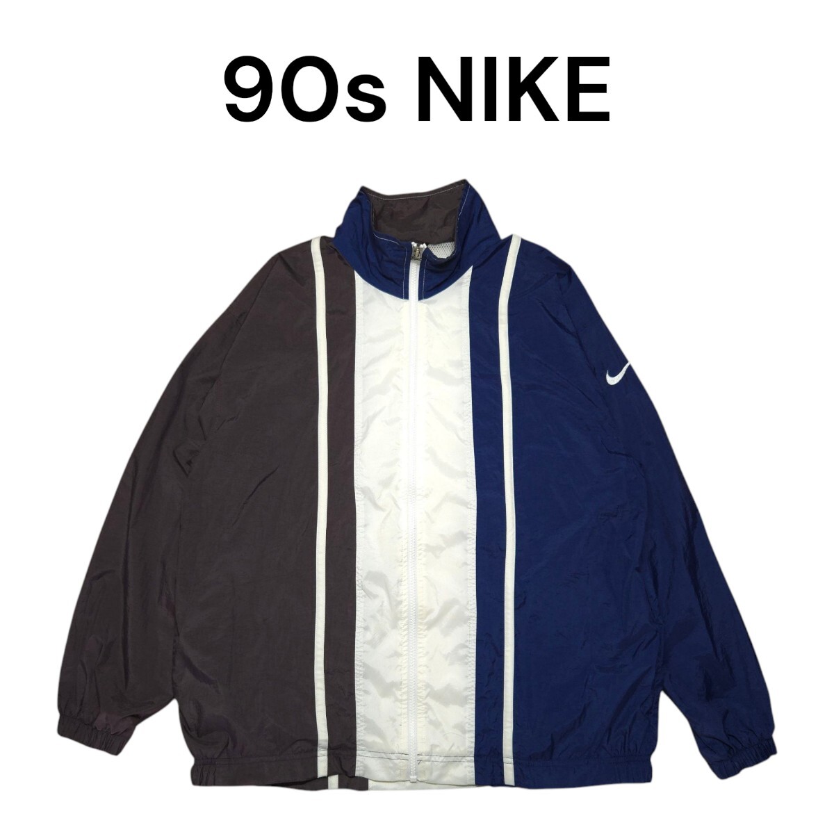 90s NIKE　クレイジーカラー　ワンポイント刺繍　ナイロンジャケット　ナイキ