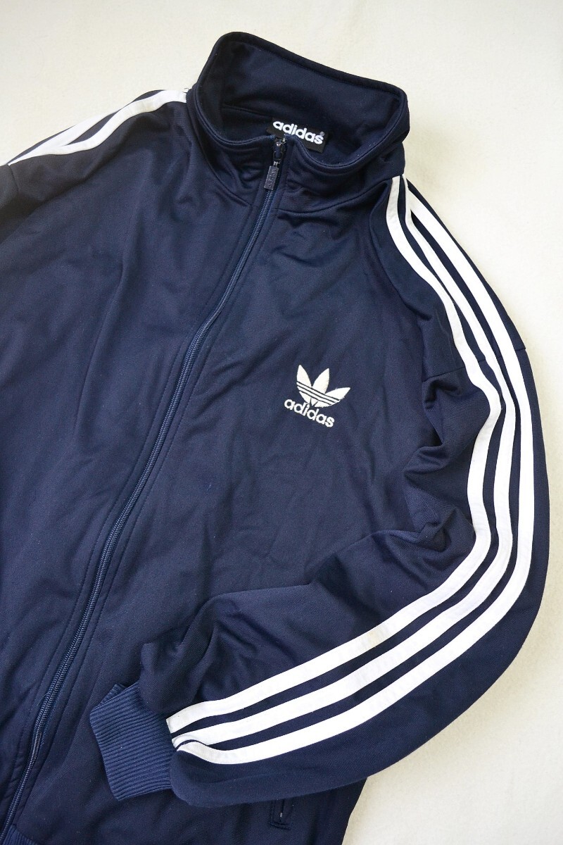 90'S adidas アディダス トラックジャケット M ネイビー紺 90'S adidas アディダス トラックジャケット M ネイビー紺