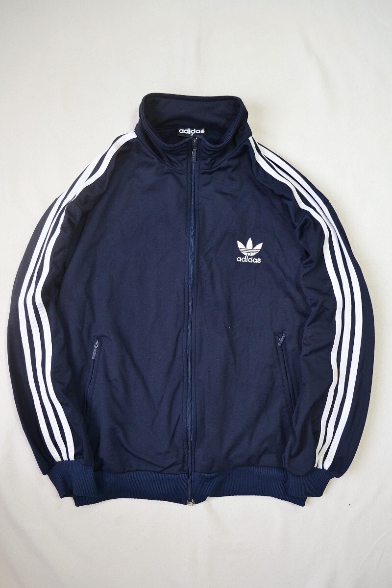 90'S adidas アディダス トラックジャケット M ネイビー紺 90'S adidas アディダス トラックジャケット M ネイビー紺
