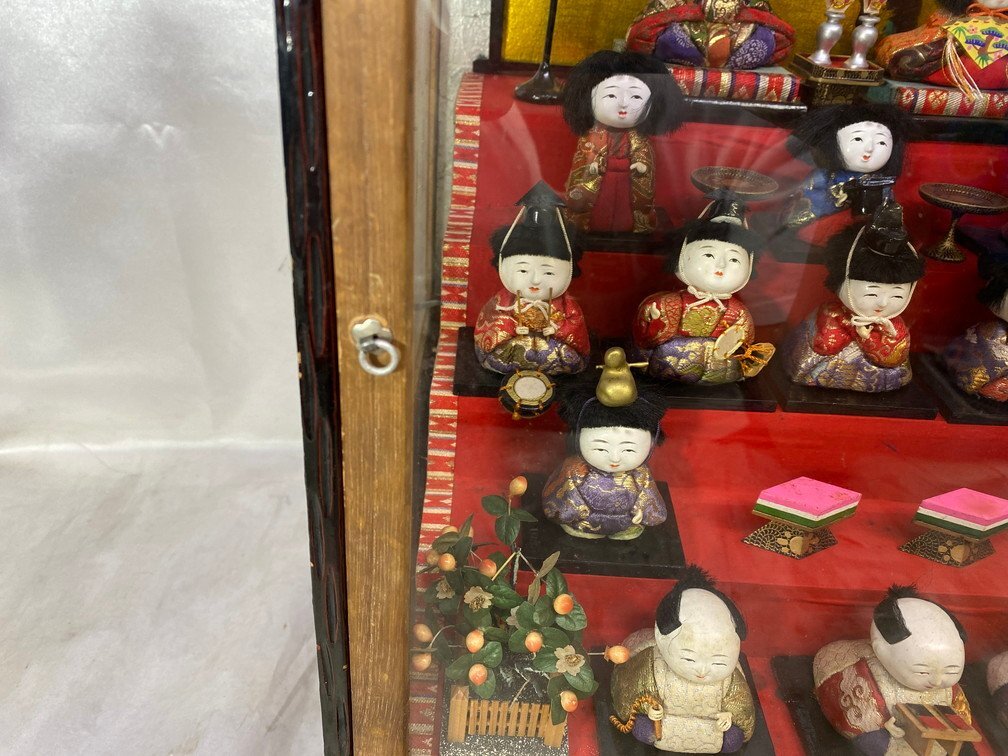 現状品】昭和レトロ 木目込人形 十五人揃 文化ケース入 雛人形 現状品】昭和レトロ 木目込人形 十五人揃 文化ケース入 雛人形