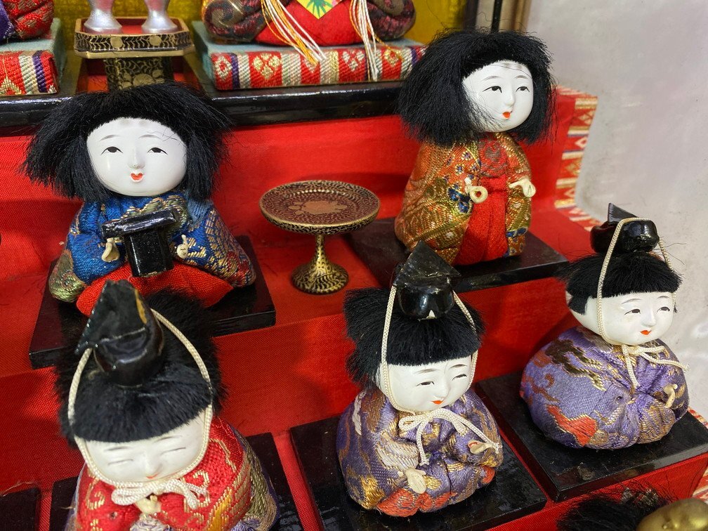 現状品】昭和レトロ 木目込人形 十五人揃 文化ケース入 雛人形 現状品】昭和レトロ 木目込人形 十五人揃 文化ケース入 雛人形