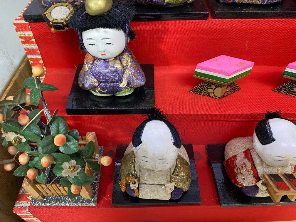 現状品】昭和レトロ 木目込人形 十五人揃 文化ケース入 雛人形 現状品】昭和レトロ 木目込人形 十五人揃 文化ケース入 雛人形