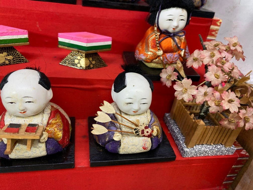 現状品】昭和レトロ 木目込人形 十五人揃 文化ケース入 雛人形 現状品】昭和レトロ 木目込人形 十五人揃 文化ケース入 雛人形