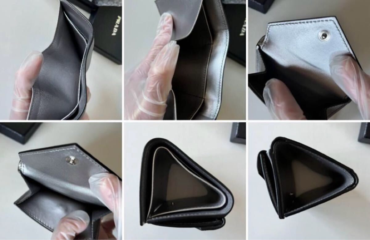 1円〜☆本物☆レア☆超美品☆プラダ☆PRADA☆コンパクト三つ折り 1円〜☆本物☆レア☆超美品☆プラダ☆PRADA☆コンパクト三つ折り