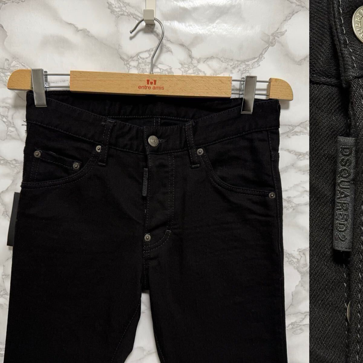 ディースクエアード dsquared2 未使用 ブラックデニム s74lb1199 ディースクエアード dsquared2 未使用 ブラックデニム s74lb1199