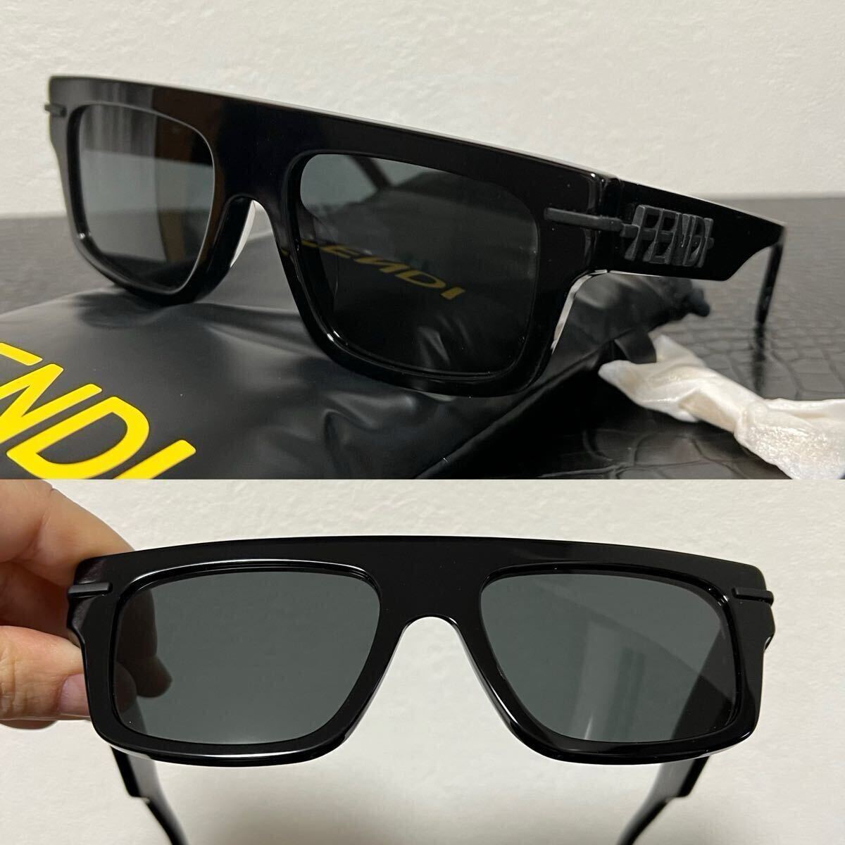 フェンディ FENDI サングラス 太フレーム ビックロゴ ブラック フェンディ FENDI サングラス 太フレーム ビックロゴ ブラック
