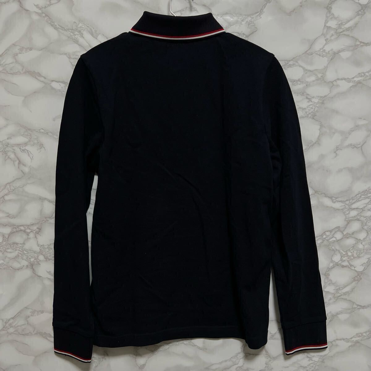 モンクレール moncler コットン長袖ポロシャツ ネイビー 紺色 未 モンクレール moncler コットン長袖ポロシャツ ネイビー 紺色 未