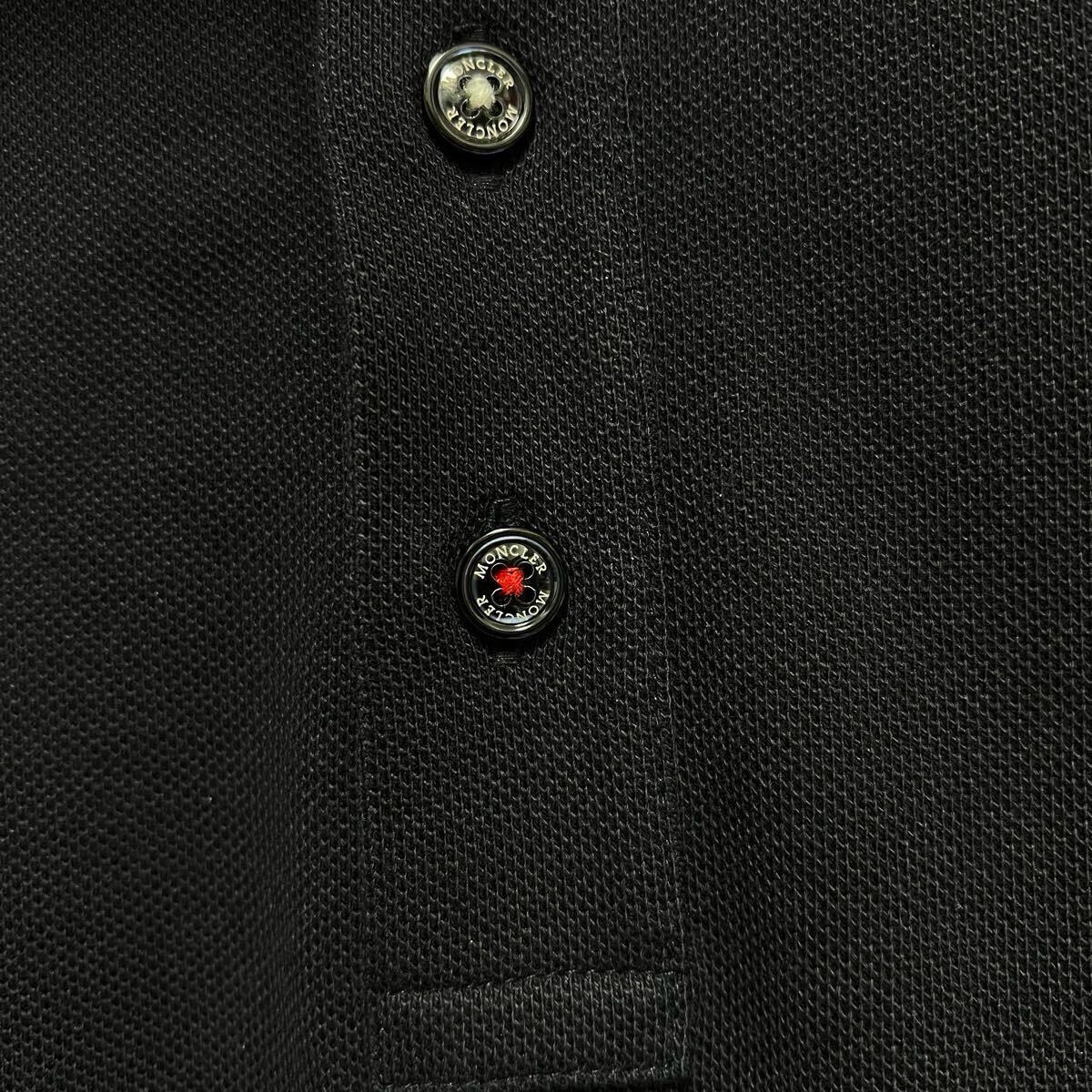 モンクレール moncler コットン長袖ポロシャツ ネイビー 紺色 未 モンクレール moncler コットン長袖ポロシャツ ネイビー 紺色 未