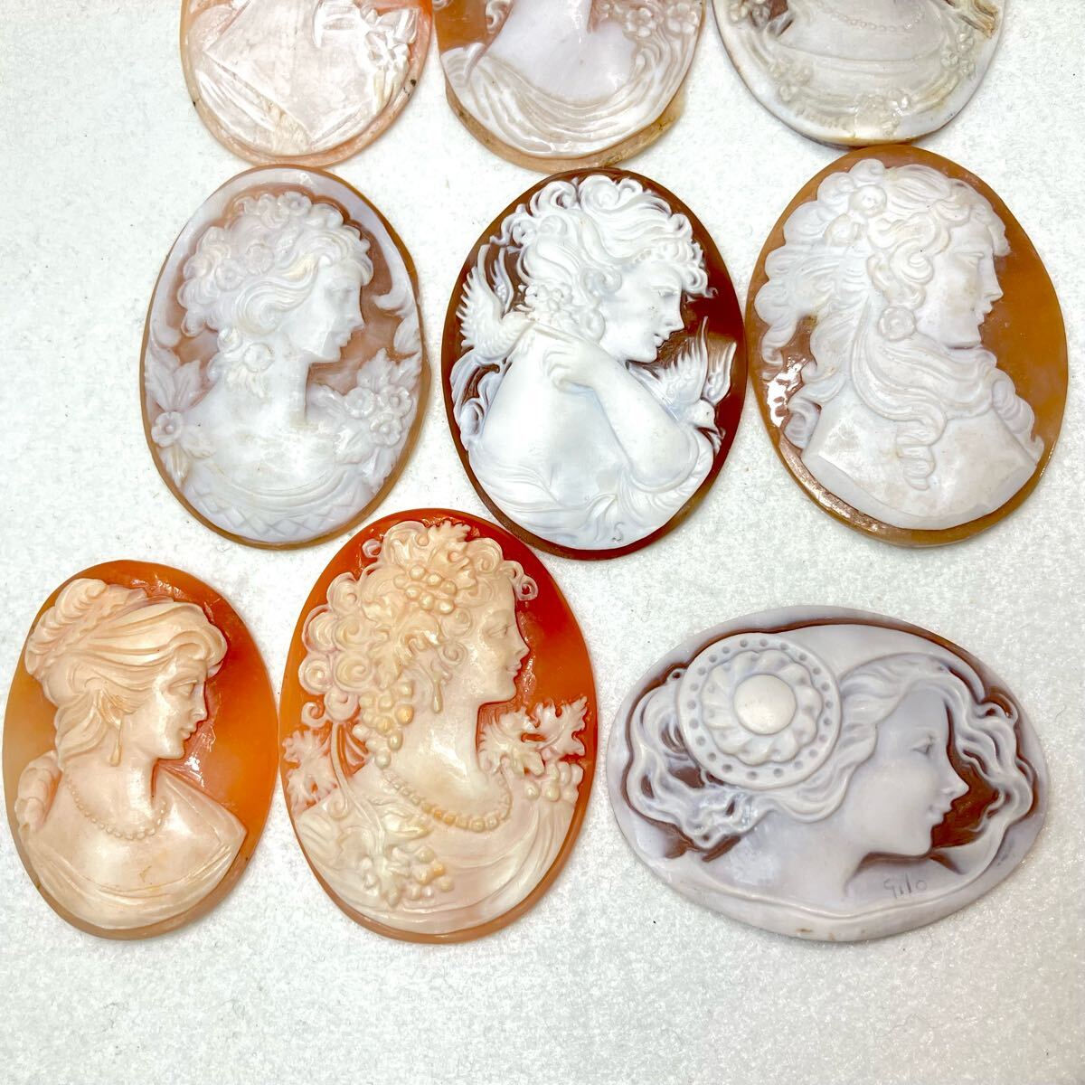 1円〜!!*シェルカメオおまとめ77g*a 約385ct 裸石 宝石 shell 1円〜!!*シェルカメオおまとめ77g*a 約385ct 裸石 宝石 shell