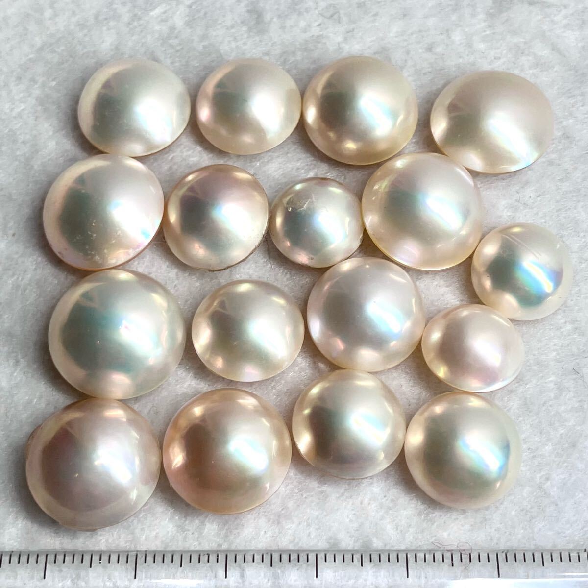 新作グッ 1円〜!!テリ抜群!!＊マベパールおまとめ154.5ct＊a 約30.9g 真珠