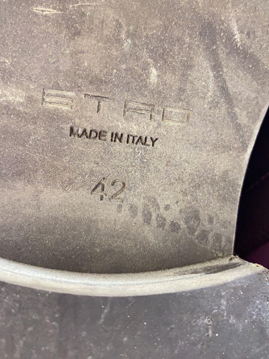 ETRO◆アンクルブーツ/42/BRD/レザー