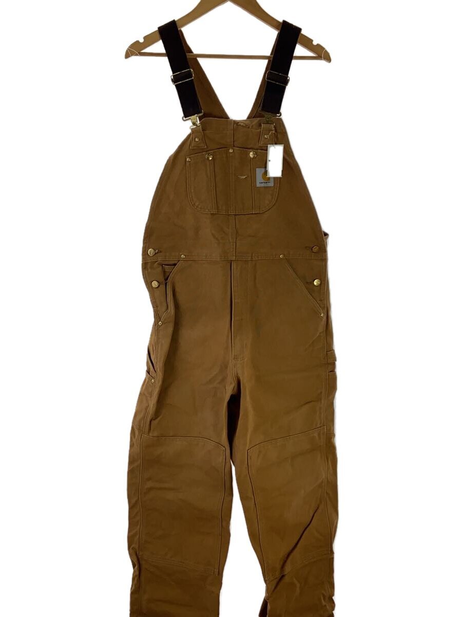 Carhartt◆DOUBLE KNEE RIB OVERALL/オーバーオール/34/コットン/BRW/R01 BRN