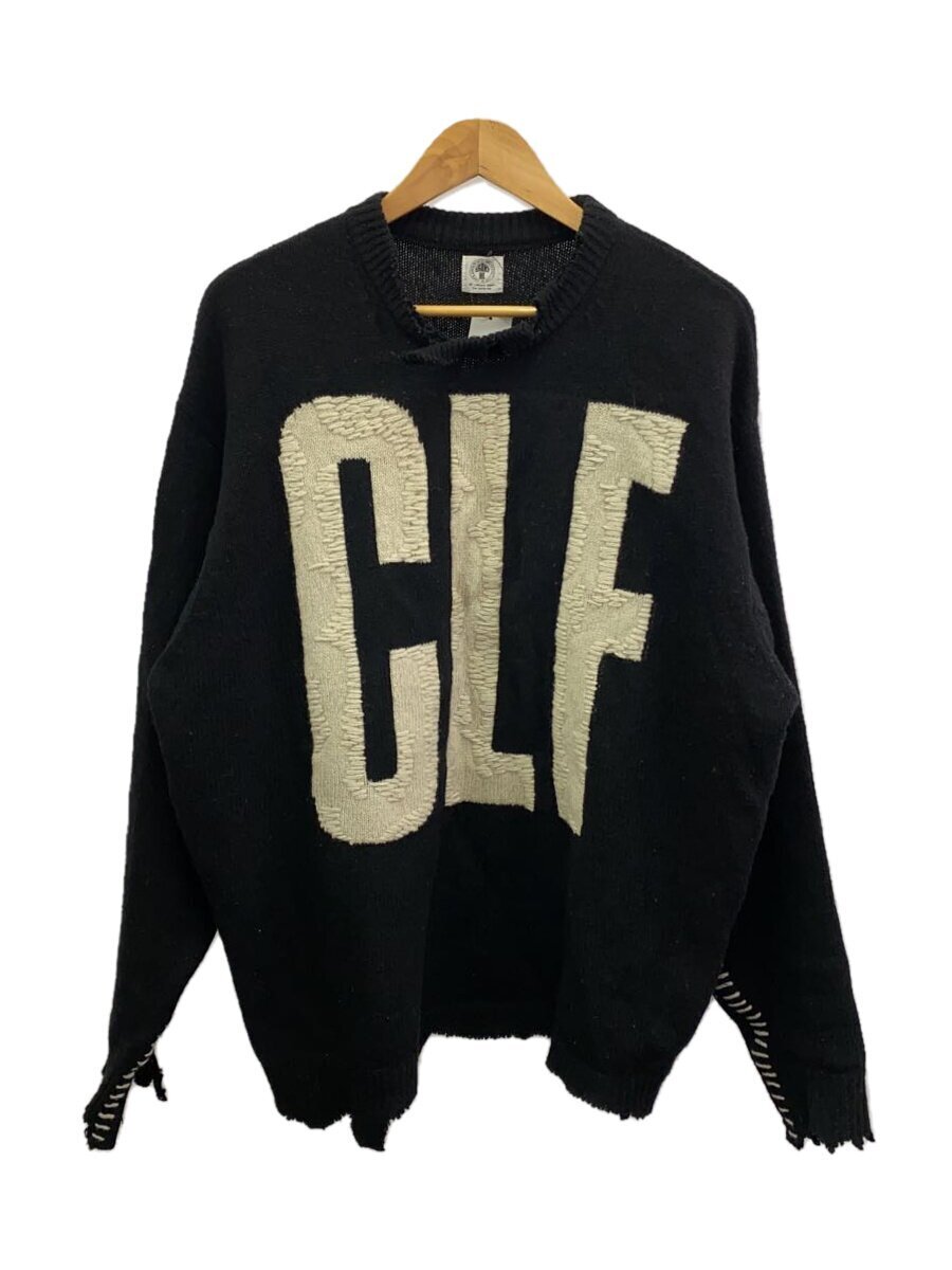 SAINT MICHAEL◆ニット・セーター(厚手)/M/ウール/BLK/SM-A22-0000-033/22AW//