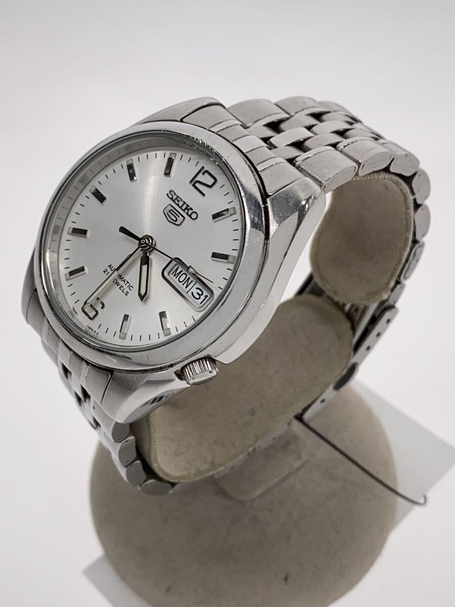 2024-25 秋冬新作 SEIKO◇SEIKO 5/自動巻腕時計/アナログ/ステンレス/WHT/SLV/7S26 その他
